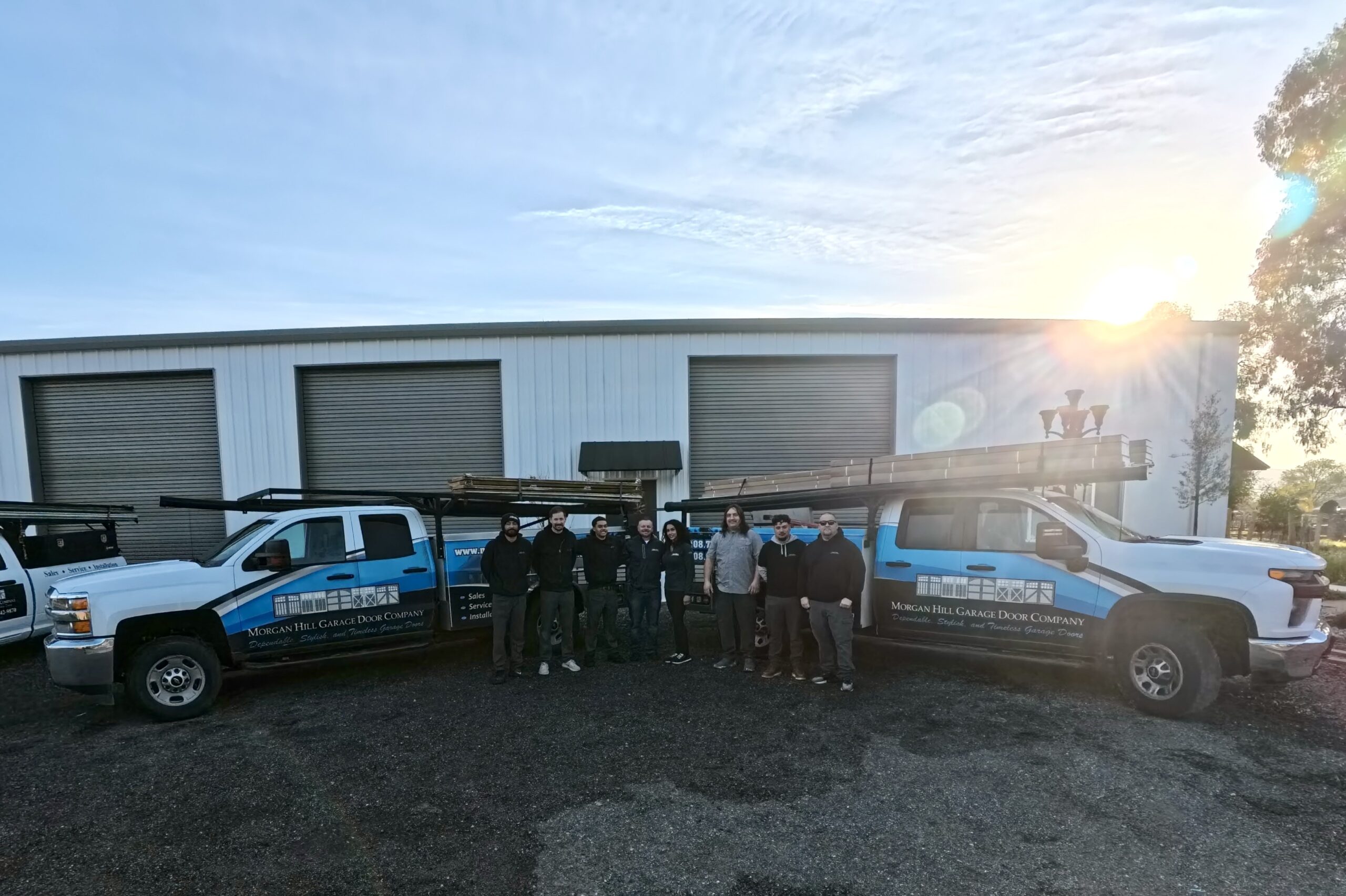 Custom garage door installed by Morgan Hill Garage Door Company showcasing craftsmanship and quality design.